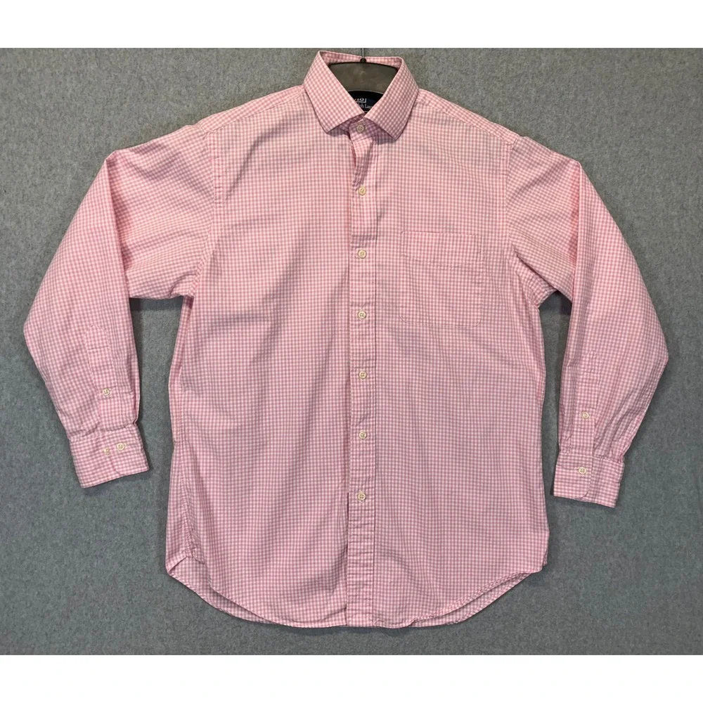 Polo Ralph Lauren Regent Classic Fit Pink Gingham Shirt Mens 15.5 32/33 Cotton